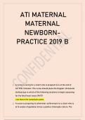 ATI MATERNAL NEWBORN- PRACTICE 2019 B.