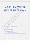 ATI MATERNAL NEWBERN OB EXAM(VERSIONS) 2023 2024.ATI MATERNAL NEWBERN OB EXAM(VERSIONS