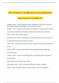 SA Arborist Certification Exam Questions and Answers Graded A+