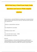 HESI Med Surg 1 Final Exam Study Guide Questions and Answers With complete solutions