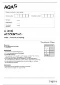 AQA-71271-Financial Accounting Question Paper 1