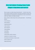 First Aid/Athletic Training Study Guide Chapter 2-Questions and Answers