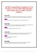 ATI RN Concept-Based Assessment Level 4  Practice A V2 (New 2023/ 2024) Questions and Verified Answers | 100% Correct|  Graded A 