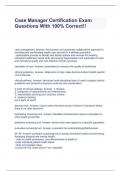 Case Manager Certification Exam Questions With 100% Correct!!