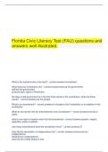   Florida Civic Literacy Test (FAU) questions and answers well illustrated.