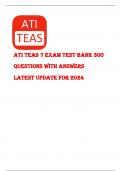 ATI TEAS 7 Exam Test Bank 300 Questions with Answers.