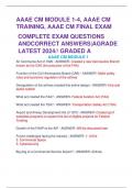 AAAE CM MODULE 1-4, AAAE CM TRAINING, AAAE CM FINAL EXAM  COMPLETE EXAM QUESTIONS ANDCORRECT ANSWERS|AGRADE LATEST 2024// GRADED A