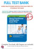 NURSE PRACTITIONER CERTIFICATION EXAM PREP 6TH FITZGERALD TEST BANK