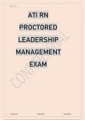 ATI RN LEADERSHIP MANAGEMENT EXAM.