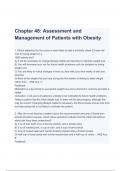 Test Bank for Brunner & Suddarth's Textbook of Medical-Surgical Nursing 'Chapter 48: Assessment and Management of Patients with Obesity |Newest Study Guide