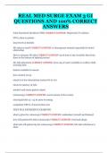 REAL MED SURGE EXAM 3 GI QUESTIONS AND100% CORRECT ANSWERS