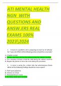 ATI MENTAL HEALTH NGN WITH  QUESTIONS AND  ANSW.ERS REAL  EXAMS 100%  20232024