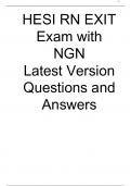 HESI RN EXIT Exam with NGN Latest Version Questions and Answers