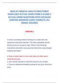 NGN ATI MENTAL HEALTH PROCTORED  EXAM 2023 ACTUAL EXAM FORM A B AND C  ACTUAL EXAM QUESTIONS WITH DETAILED  VERIFIED ANSWERS (100% CORRECT) /A+  GRADE ASSURED