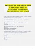 UWORLD STEP 2 CK USMLE REAL STUDY GUIDE WITH 900 COMPLETE TERMS WELL ANSWERED/RATED 5 STARS 