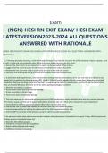 (NGN) HESI RN EXIT EXAM/ HESI EXAM LATESTVERSION2023-2024 ALL QUESTIONS ANSWERED WITH RATIONALE (NGN) HESI RN EXIT EXAM/ HESI EXAM LATESTVERSION2023-2024 ALL QUESTIONS ANSWERED WITH RATIONALE  1. Following discharge teaching, a male client with duodenal u