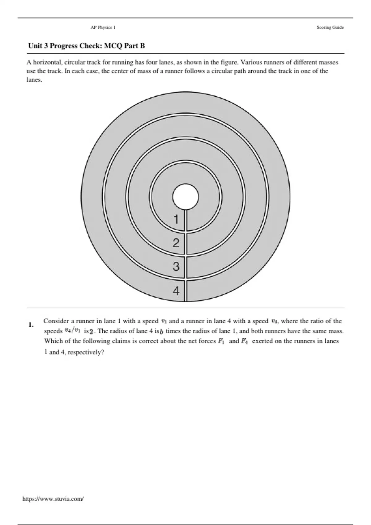 AP Physics 1 Unit 3 Progress Check MCQ Part B Scoring Guide - IELTS ...