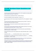 OLERE Numbers Exam Questions and Answers