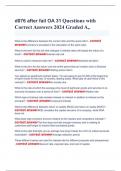  d076 after fail OA 31 Questions with Correct Answers 2024 Graded A