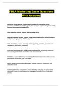 FBLA-Marketing Exam Questions With Answers