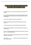 ABST Alberta Basic Security Training Exam Questions With Answers Graded A+