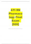 ATI RN Pharmacology Final Exam  [926]
