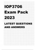 IOP3706 Assignment 4 (ANSWERS) Semester 2 2023 - DISTINCTION GUARANTEED