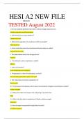 HESI A2 NEW FILE BIOLOGY TESTED August 2022