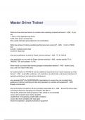 Master Driver Trainer