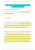 WGU D169 - Study Guide Questions with Correct Answers Graded A+