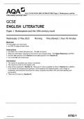 AQA GCSE ENGLISH LITERATURE Paper 1 Shakespeare and the 19th-century novel QP and MS 2023