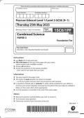  Edexcel gcse foundation combined science physics paper 1 june 2023