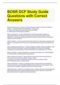 BOSR DCF Study Guide Questions with Correct Answers 