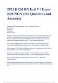 2023 HESI RN Exit V1 Exam with NGN (160 Questions and Answers)