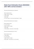 State Farm Estimatics Exam 2023/2024 with 100% correct answers