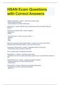 HSAN Exam Questions with Correct Answers 