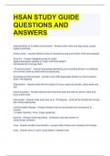 HSAN STUDY GUIDE QUESTIONS AND ANSWERS 