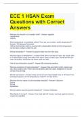 ECE 1 HSAN Exam Questions with Correct Answers 