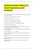 HSAN Nutrition Module 3 Exam Questions and Answers 