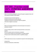 API 580 - Practice exam 100% VERIFIED ANSWERS  2023/2024