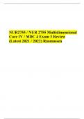 NUR2755 / NUR 2755 Multidimensional Care IV / MDC 4 Exam 3 Review (Latest 2021 / 2022) Rasmussen