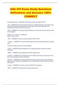 IAAI CFI Exam Study Questions Definations and Answers 100%  CORRECT