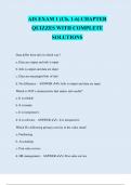 AIS EXAM 1 (Ch. 1-6) CHAPTER QUIZZES WITH COMPLETE SOLUTIONS
