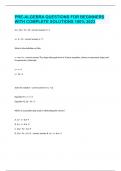 PRE-ALGEBRA QUESTIONS FOR BEGINNERS WITH COMPLETE SOLUTIONS 100% 2023