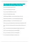 7TH GRADE PRE-ALGEBRA CHAPTER 2 TEST WITH COMPLETE SOLUTIONS 100% 2023