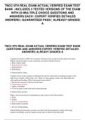 TNCC 9TH REAL EXAM ACTUAL VERIFIED EXAM TEST BANK | INCLUDES 3 TESTED VERSIONS OF THE EXAM WITH 50 MULTIPLE CHOICE QUESTIONS AND ANSWERS EACH | EXPERT VERIFIED DETAILED ANSWERS | GUARANTEED PASS | ALREADY GRADED A