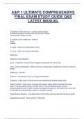 A&P:1 Ultimate Comprehensive Final Exam Study Guide Q&S latest manual