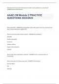 AAAE CM Module 2 PRACTICE QUESTIONS 2023/2024