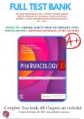 Test Bank For Pharmacology: A Patient-Centered Nursing Process Approach 10th Edition By Linda E. McCuistion ( 2021 - 2022 ), 9780323642477, Chapter 1-55 Complete Questions and Answers A+ 