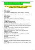 Florida Claims Adjuster Exam, 6-20 All Lines Adjuster- Florida- Review| 332 Questions| 41 Pages